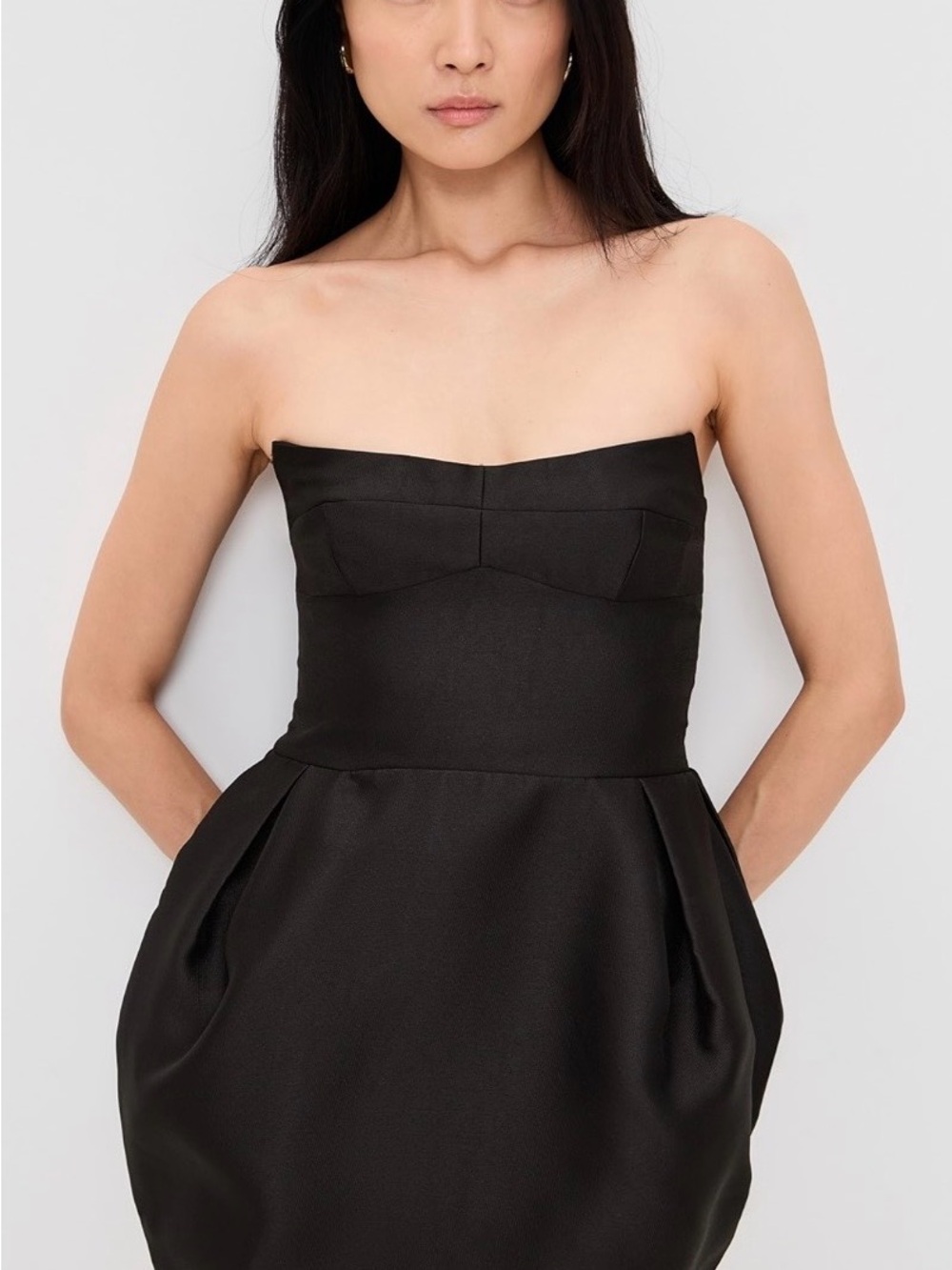 Amanda Uprichard Strapless Black Mini Dress - Picture 2 of 3